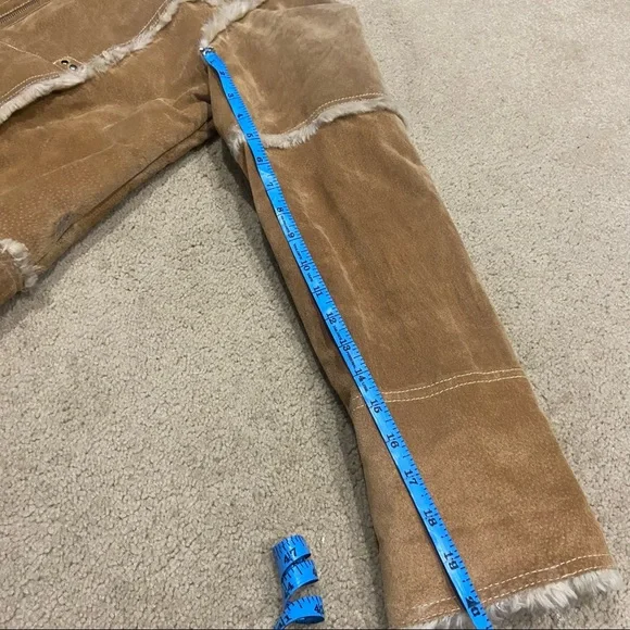 Wilsons Leather Tan Shearling Jacket - Picture 13 of 14